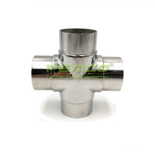 Pipe fitting union 4-way ss304 ss316l cross stainless steel pipe fitting